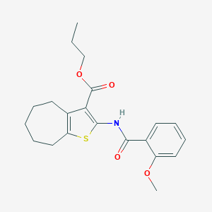propyl 2-[(2-methoxybenzoyl)amino]-5,6,7,8-tetrahydro-4H-cyclohepta[b]thiophene-3-carboxylate