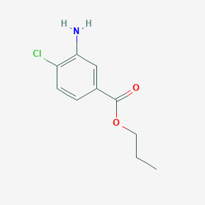 molecular formula C10H12ClNO2 B3327440 Propyl 3-amino-4-chlorobenzoate CAS No. 343773-15-9