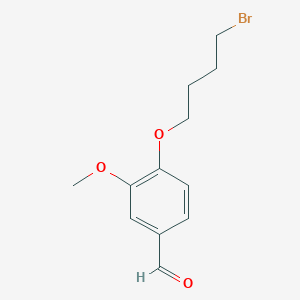 molecular formula C12H15BrO3 B3327448 4-(4-Bromo-butoxy)-3-methoxy-benzaldehyde CAS No. 3439-71-2