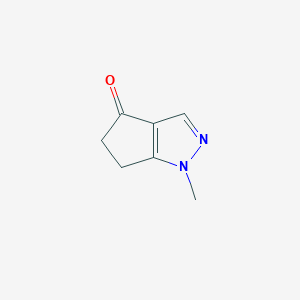 molecular formula C7H8N2O B3327449 1-Methyl-5,6-dihydrocyclopenta[c]pyrazol-4(1H)-one CAS No. 344252-05-7
