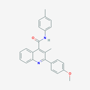 molecular formula C25H22N2O2 B332746 2-(4-methoxyphenyl)-3-methyl-N-(4-methylphenyl)quinoline-4-carboxamide 