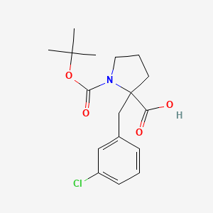 molecular formula C17H22ClNO4 B3327531 1-Boc-2-(3-chlorobenzyl)-2-pyrrolidinecarboxylic acid CAS No. 351002-87-4