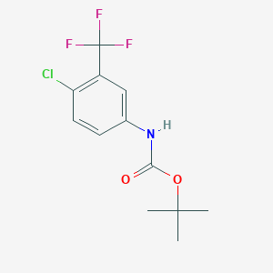molecular formula C12H13ClF3NO2 B3327546 tert-Butyl 4-chloro-3-trifluoromethyl-phenylcarbamate CAS No. 352277-93-1