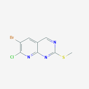 molecular formula C8H5BrClN3S B3327553 6-Bromo-7-chloro-2-(methylthio)pyrido[2,3-d]pyrimidine CAS No. 352328-88-2