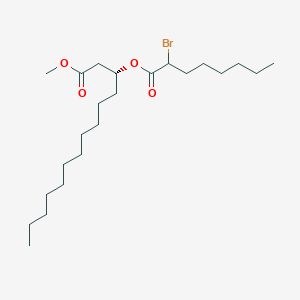 molecular formula C23H43BrO4 B3327564 methyl (3R)-3-[(2-bromo-1-oxooctyl)oxy]-tetradecanoate CAS No. 352557-26-7