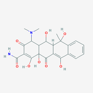 molecular formula C22H24N2O8 B3327568 4-(Dimethylamino)-3,5,6,12,12A-pentahydroxy-6-methyl-1,11-dioxo-1,4,4A,5,5A,6,11,12A-octahydrotetracene-2-carboxamide CAS No. 35259-39-3