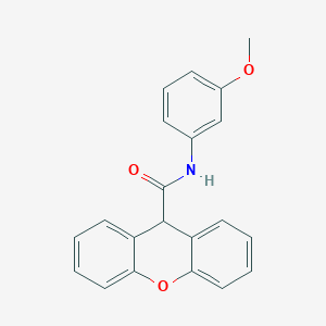 molecular formula C21H17NO3 B332757 N-(3-methoxyphenyl)-9H-xanthene-9-carboxamide 