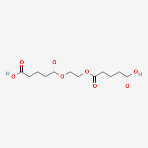 molecular formula C12H18O8 B3327586 5,5'-[Ethane-1,2-diylbis(oxy)]bis(5-oxopentanoic acid) CAS No. 35415-16-8