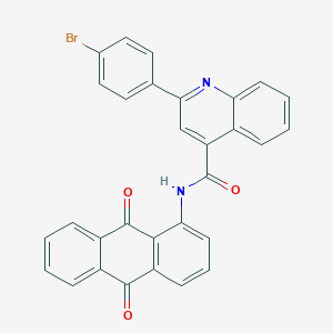 molecular formula C30H17BrN2O3 B332759 2-(4-bromophenyl)-N-(9,10-dioxo-9,10-dihydro-1-anthracenyl)-4-quinolinecarboxamide 