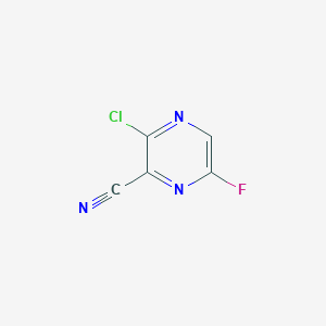 molecular formula C5HClFN3 B3327600 3-Chloro-6-fluoro-2-pyrazinecarbonitrile CAS No. 356783-49-8