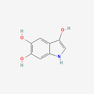 molecular formula C8H7NO3 B3327608 1H-indole-3,5,6-triol CAS No. 3569-19-5