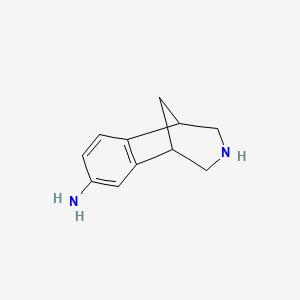 molecular formula C11H14N2 B3327623 1,5-Methano-1H-3-benzazepin-7-amine, 2,3,4,5-tetrahydro- CAS No. 357424-22-7