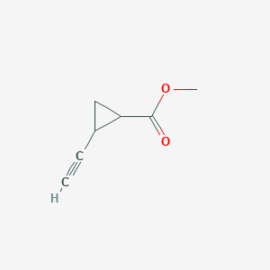 molecular formula C7H8O2 B3327630 Methyl 2-ethynylcyclopropanecarboxylate CAS No. 35856-20-3