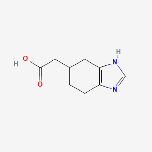 molecular formula C9H12N2O2 B3327656 2-(4,5,6,7-Tetrahydro-1H-benzo[d]imidazol-6-yl)acetic acid CAS No. 361394-61-8