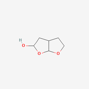 molecular formula C6H10O3 B3327657 (3aS,6aR)-Hexahydrofuro[2,3-b]furan-2-ol CAS No. 362634-66-0