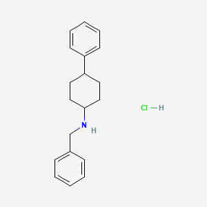 molecular formula C19H24ClN B3327699 rel-(1R,4S)-N-benzyl-4-phenylcyclohexan-1-amine hydrochloride CAS No. 36967-47-2