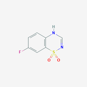 molecular formula C7H5FN2O2S B3327708 7-fluoro-4H-1,2,4-benzothiadiazine 1,1-dioxide CAS No. 37162-45-1