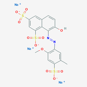 molecular formula C18H13N2Na3O11S3 B3327724 N5521DH3GD CAS No. 374784-31-3