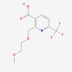 molecular formula C11H12F3NO4 B3327761 2-(2-甲氧基-乙氧甲基)-6-三氟甲基-烟酸 CAS No. 380355-55-5