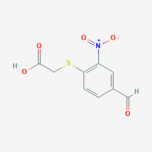 molecular formula C9H7NO5S B3327791 [(4-Formyl-2-nitrophenyl)sulfanyl]acetic acid CAS No. 384856-42-2