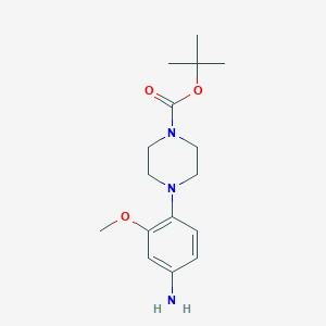 molecular formula C16H25N3O3 B3327872 Tert-butyl 4-(4-amino-2-methoxyphenyl)piperazine-1-carboxylate CAS No. 394249-00-4