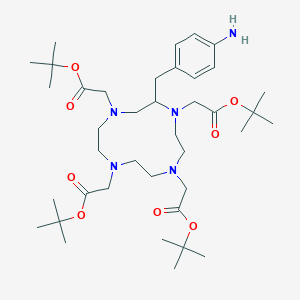 molecular formula C39H67N5O8 B3327963 Tetra-tert-butyl 2,2',2'',2'''-(2-(4-aminobenzyl)-1,4,7,10-tetraazacyclododecane-1,4,7,10-tetrayl)tetraacetate CAS No. 404595-97-7