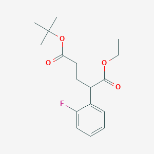 molecular formula C17H23FO4 B3327981 5-(tert-Butyl) 1-ethyl 2-(2-fluorophenyl)pentanedioate CAS No. 405196-39-6