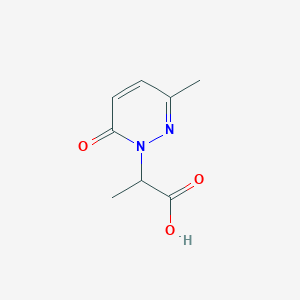 molecular formula C8H10N2O3 B3328057 2-(3-Methyl-6-oxo-1,6-dihydropyridazin-1-yl)propanoic acid CAS No. 412018-67-8