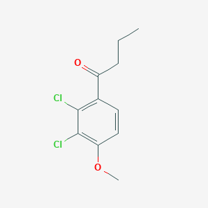 molecular formula C11H12Cl2O2 B3328079 1-Butanone, 1-(2,3-dichloro-4-methoxyphenyl)- CAS No. 41715-70-2