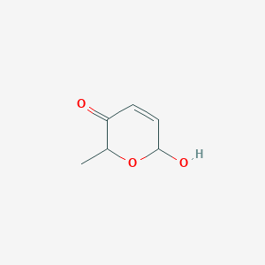 molecular formula C6H8O3 B3328082 6-Hydroxy-2-methyl-2H-pyran-3(6H)-one CAS No. 41728-14-7