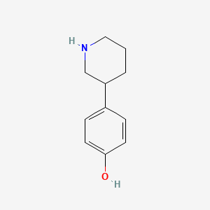 molecular formula C11H15NO B3328106 4-(Piperidin-3-yl)phenol CAS No. 420787-24-2