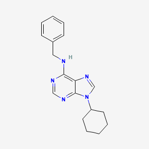 molecular formula C18H21N5 B3328123 N-Benzyl-9-cyclohexyl-9H-purin-6-amine CAS No. 42240-63-1