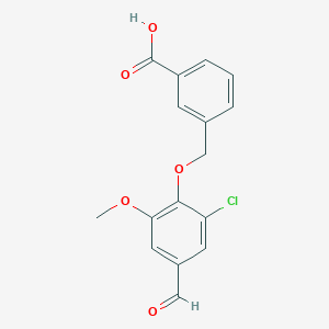 3-((2-Chloro-4-formyl-6-methoxyphenoxy)methyl)benzoic acid