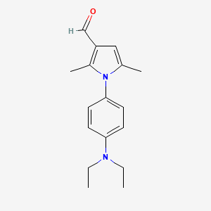 1-(4-(Diethylamino)phenyl)-2,5-dimethyl-1h-pyrrole-3-carbaldehyde