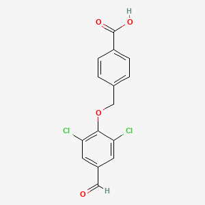 molecular formula C15H10Cl2O4 B3328172 4-[(2,6-Dichloro-4-formylphenoxy)methyl]benzoic acid CAS No. 428482-45-5