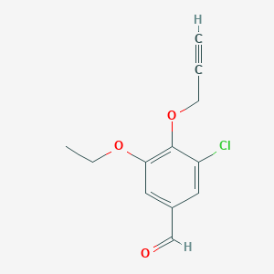 molecular formula C12H11ClO3 B3328177 3-Chloro-5-ethoxy-4-(prop-2-yn-1-yloxy)benzaldehyde CAS No. 428492-82-4