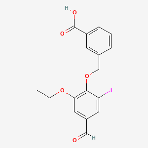 3-((2-Ethoxy-4-formyl-6-iodophenoxy)methyl)benzoic acid