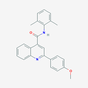 molecular formula C25H22N2O2 B332820 N-(2,6-dimethylphenyl)-2-(4-methoxyphenyl)quinoline-4-carboxamide 