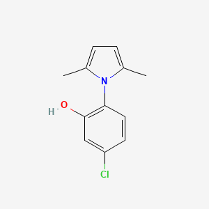 molecular formula C12H12ClNO B3328210 5-chloro-2-(2,5-dimethyl-1H-pyrrol-1-yl)phenol CAS No. 428841-33-2