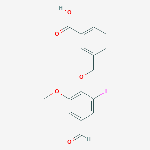 3-((4-Formyl-2-iodo-6-methoxyphenoxy)methyl)benzoic acid