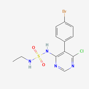 molecular formula C12H12BrClN4O2S B3328258 Sulfamide,N-[5-(4-bromophenyl)-6-chloro-4-pyrimidinyl]-N'-ethyl- CAS No. 441797-83-7