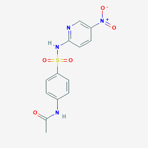 molecular formula C13H12N4O5S B332826 N-{4-[({5-nitro-2-pyridinyl}amino)sulfonyl]phenyl}acetamide 