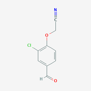 molecular formula C9H6ClNO2 B3328278 (2-Chloro-4-formylphenoxy)acetonitrile CAS No. 443289-82-5