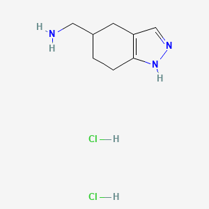 molecular formula C8H15Cl2N3 B3328302 (4,5,6,7-Tetrahydro-2H-indazol-5-yl)methanamine dihydrochloride CAS No. 444199-06-8