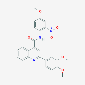 molecular formula C25H21N3O6 B332831 2-(3,4-dimethoxyphenyl)-N-(4-methoxy-2-nitrophenyl)quinoline-4-carboxamide 