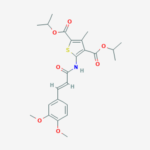 molecular formula C24H29NO7S B332839 Diisopropyl 5-{[3-(3,4-dimethoxyphenyl)acryloyl]amino}-3-methyl-2,4-thiophenedicarboxylate 