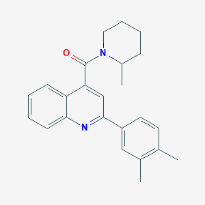 molecular formula C24H26N2O B332840 2-(3,4-Dimethylphenyl)-4-[(2-methyl-1-piperidinyl)carbonyl]quinoline 