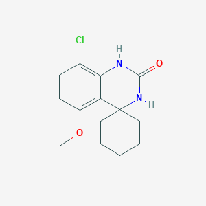 molecular formula C14H17ClN2O2 B3328407 8'-Chloro-5'-methoxy-1'H-spiro[cyclohexane-1,4'-quinazolin]-2'(3'H)-one CAS No. 460346-02-5