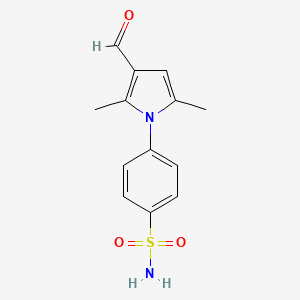 molecular formula C13H14N2O3S B3328415 4-(3-formyl-2,5-dimethyl-1H-pyrrol-1-yl)benzenesulfonamide CAS No. 462078-24-6