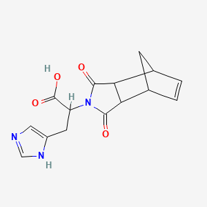 molecular formula C15H15N3O4 B3328489 2-(1,3-二氧代-1,3,3a,4,7,7a-六氢-2H-4,7-甲烷异吲哚-2-基)-3-(1H-咪唑-5-基)丙酸 CAS No. 474648-20-9